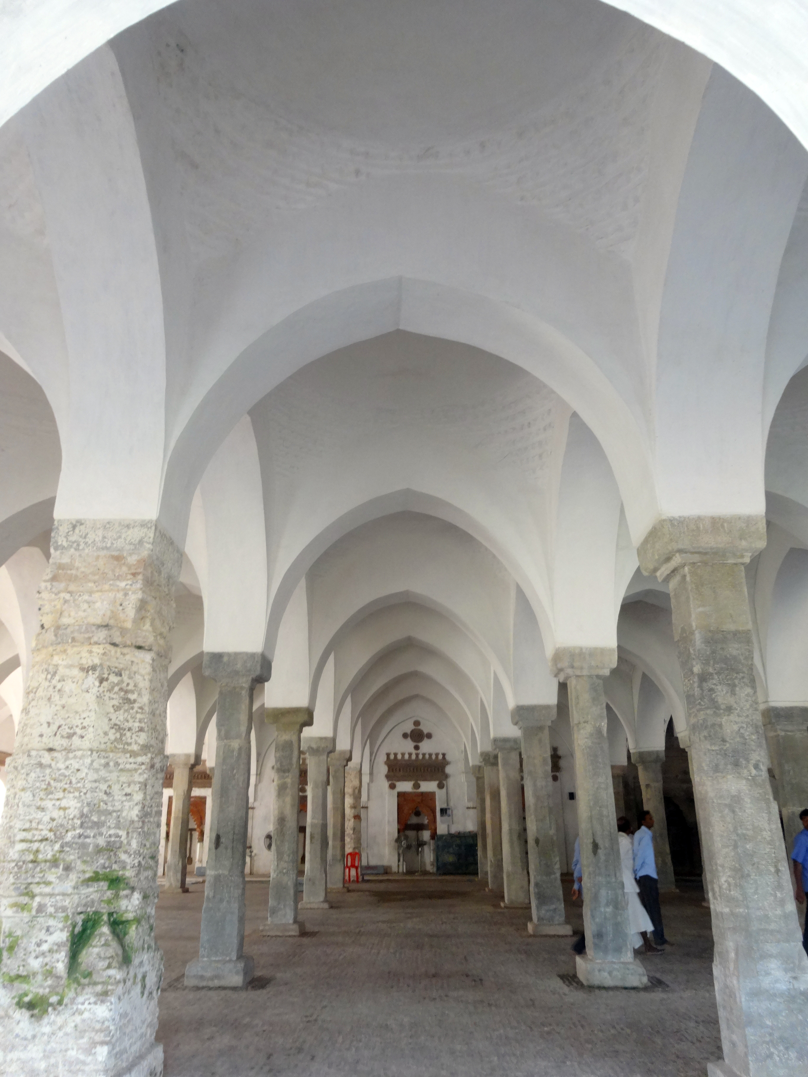 Inside view of Sixty Dome Mosque prayer hall